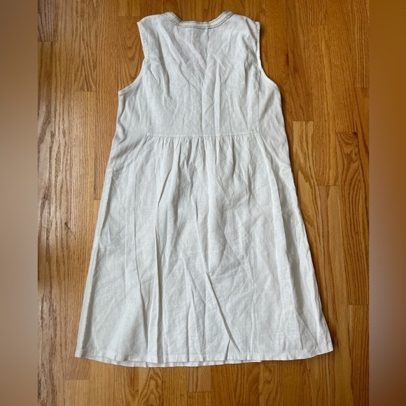 Terzo Millennio Sleeveless Embroidered Linen Dress - Picture 6 of 9